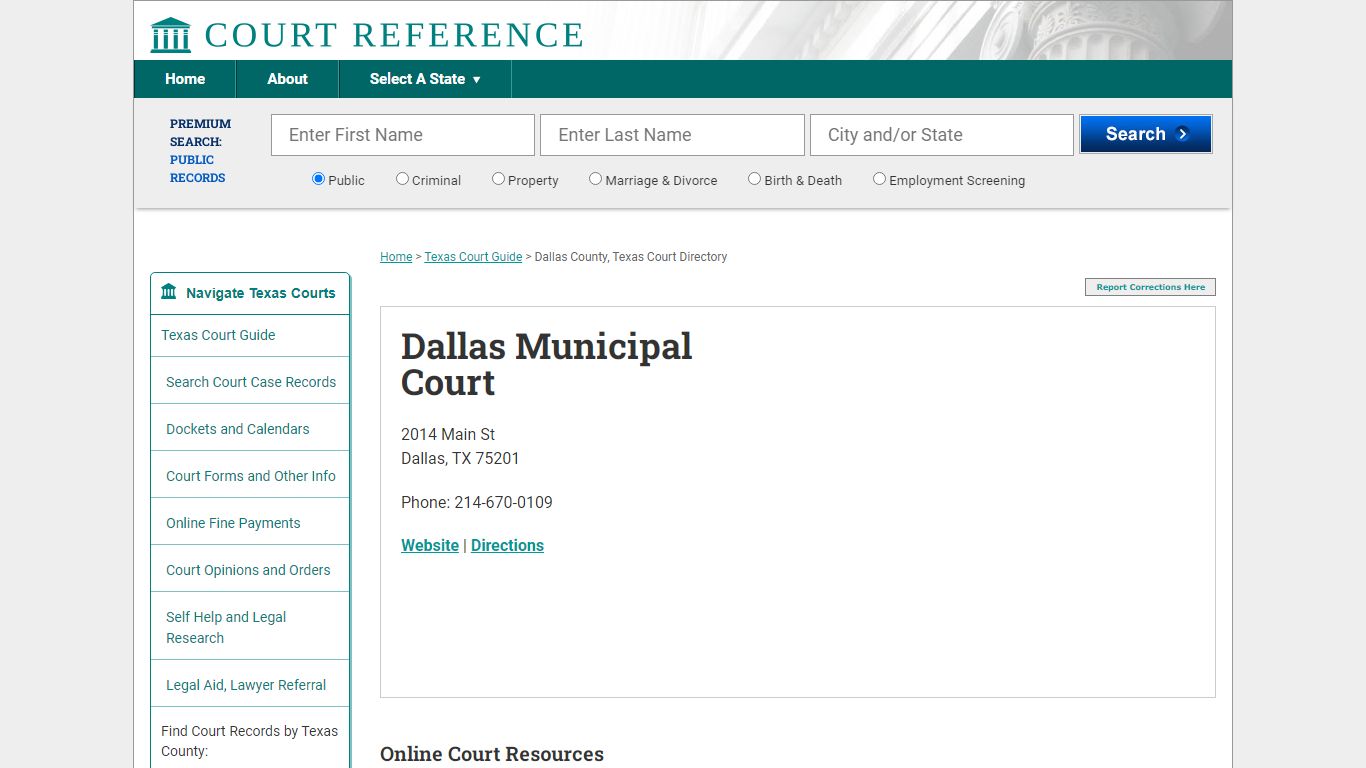 Dallas Municipal Court - CourtReference.com